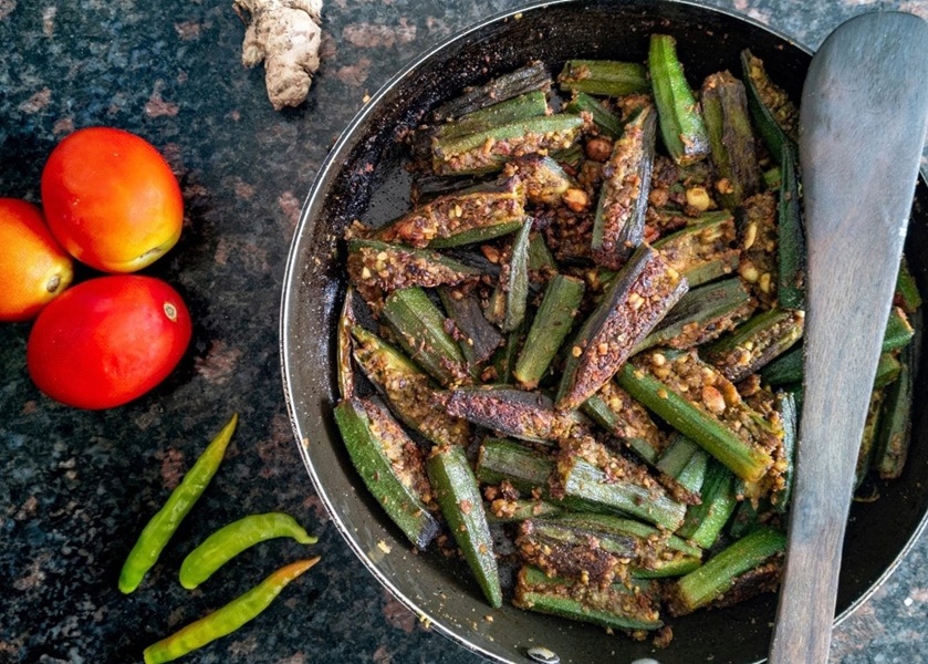 Bhindi Peanut Masala Dry
