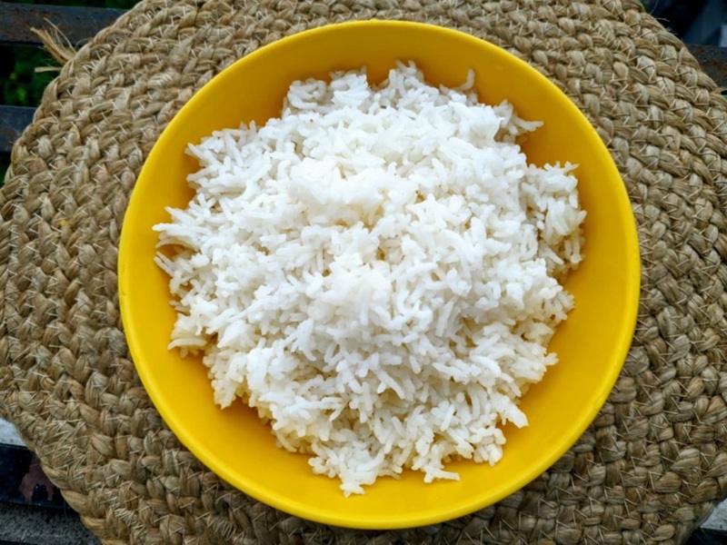 Steamed basmati rice